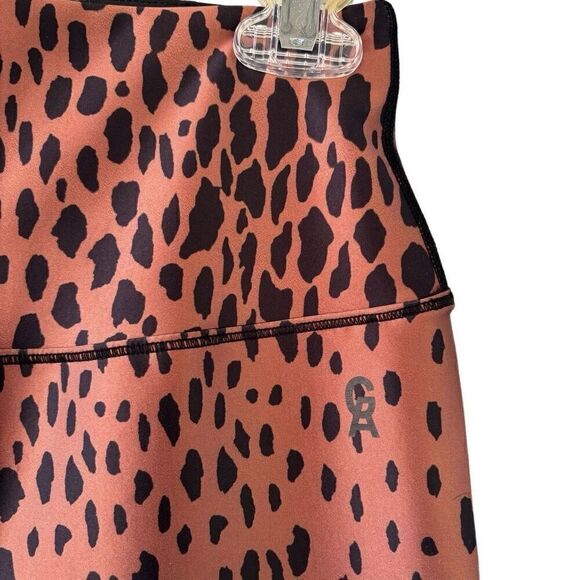 Good American Double Fact Core Power Cheetah Leggings High Waist Size 1 S Animal - Picture 11 of 12